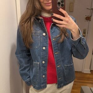 J. Crew Women's Classic Chore Blue Denim Jacket
